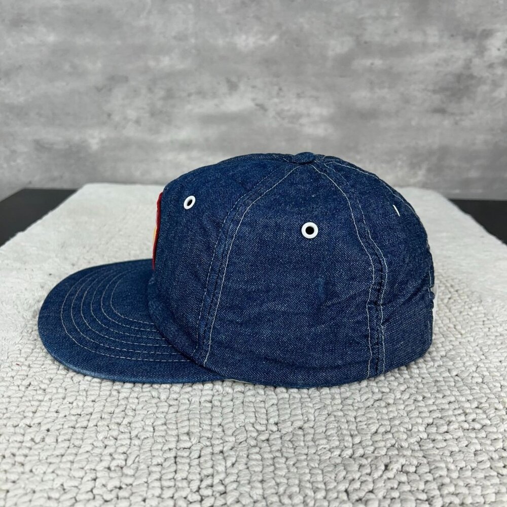Vintage Kenna Welding Snapback Trucker Hat OSFA Denim Patch Cap Workwear Blue - Picture 3 of 8